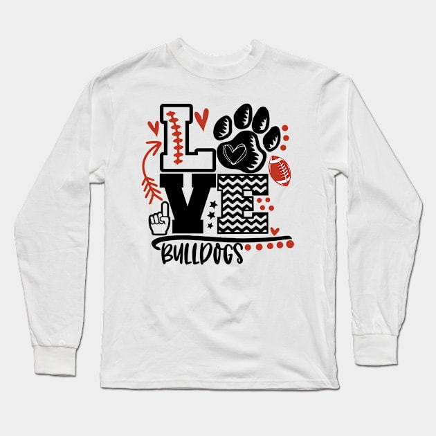 Love bulldogs Long Sleeve T-Shirt by p308nx